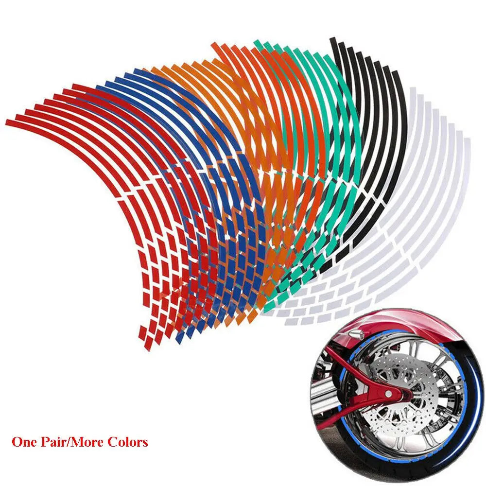 Reflective Wheel Rim Tape Strips — Motorbike & Bike Decals Wheel Rim Decals Nixie