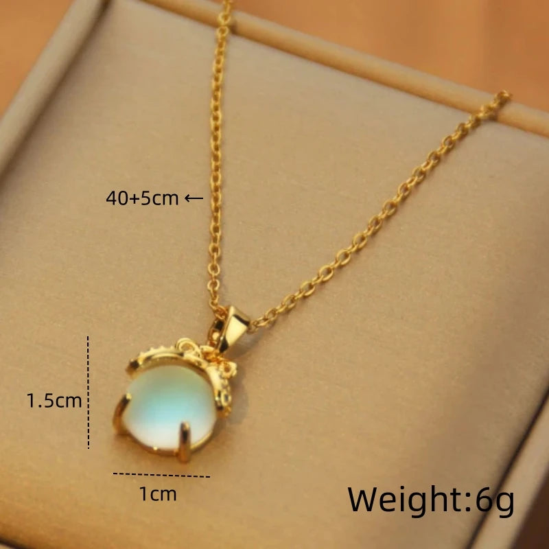 Nixie Firefly Copper Pendant Necklace – Women's Clavicle Chain Pendant Necklace Nixie
