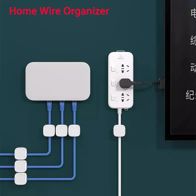 Magnetic Cable Clips Adhesive Cord Organizer 6-Pack