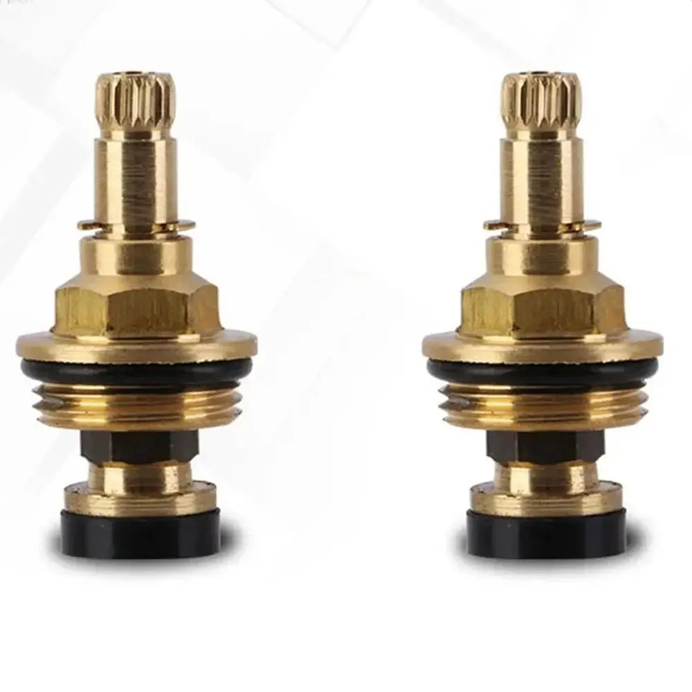 6Pcs G1/2" Brass Faucet Valve Cartridge 20-Tooth Replacement Faucet Valve Cartridge Nixie