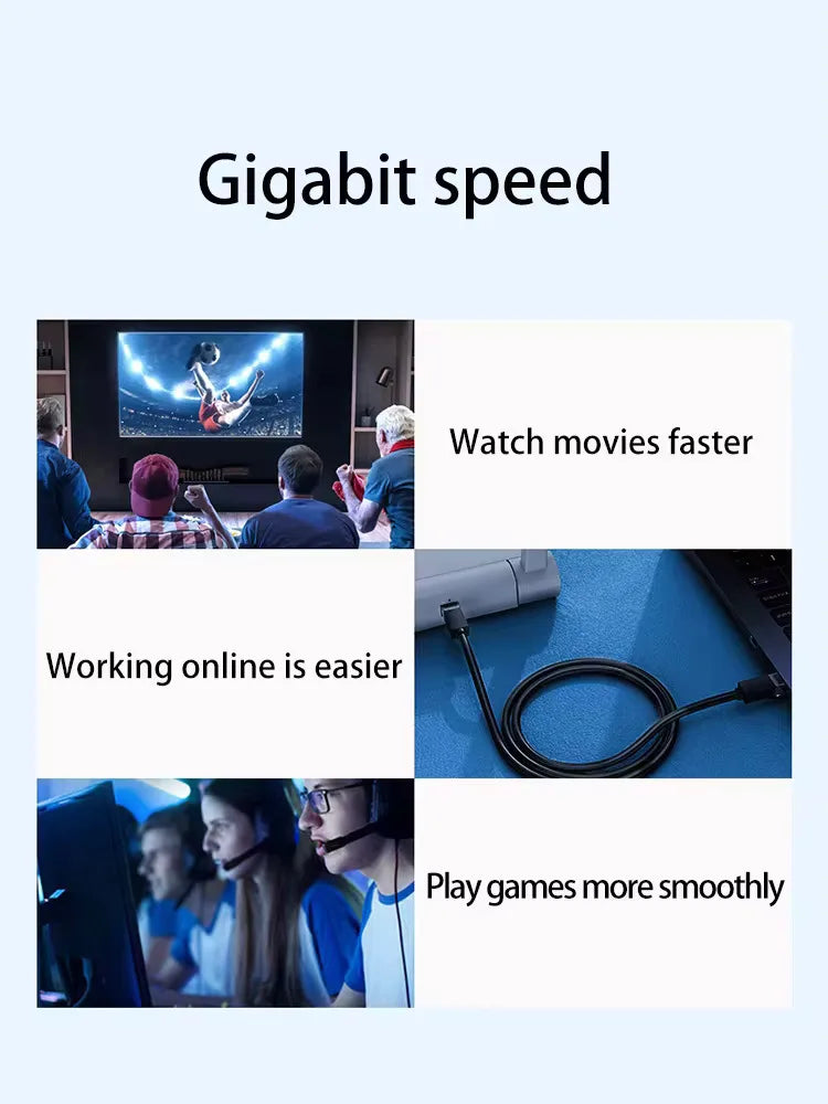 Cat6 Flat Ethernet Cable 1Gbps RJ45 LAN Cord PC PS5 Xbox Ethernet LAN Cable Nixie