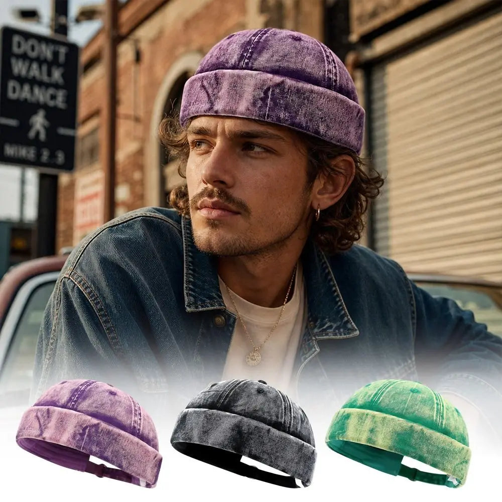 Hip Hop Brimless Docker Beanie Cap – Unisex Adjustable Cotton Hat Beanie Docker Cap Nixie
