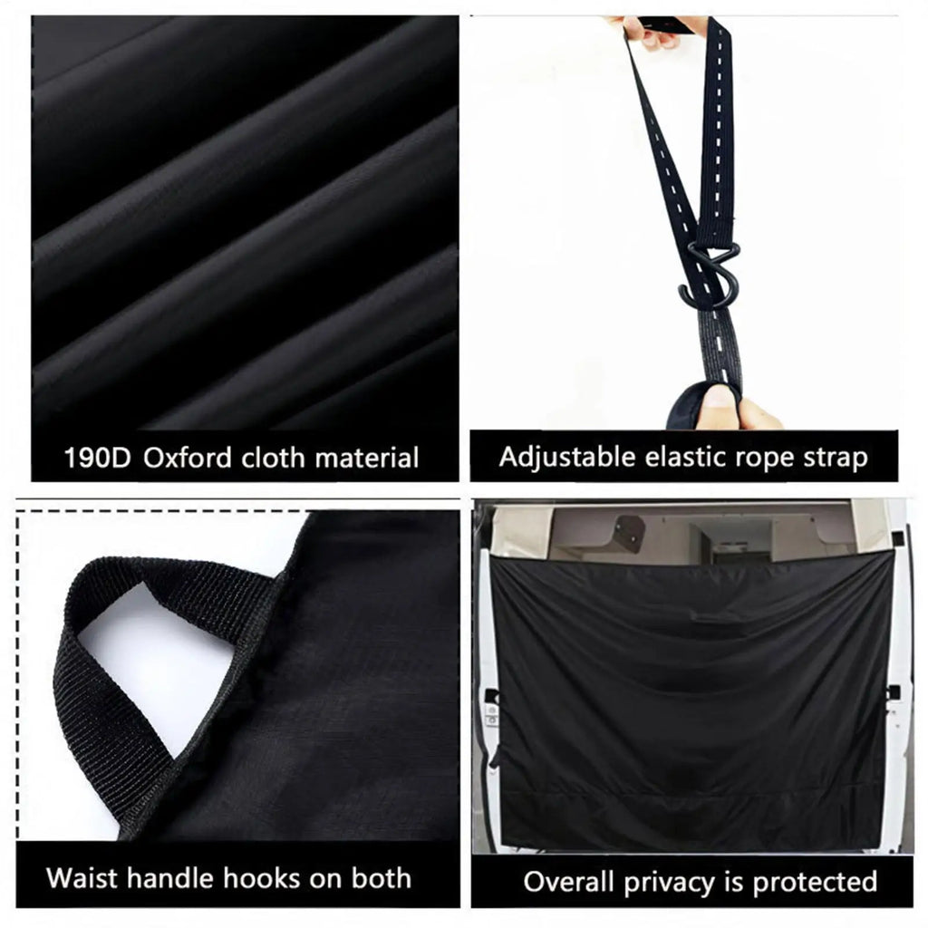 Camper Van Rear Door Curtain Cover – Waterproof UV Shade Vehicle Door Curtain Nixie