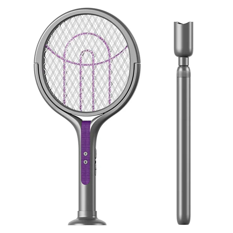 2-in-1 Mosquito Killer Lamp & Electric Swatter USB Rechargeable Electric Mosquito Swatter Nixie retractable style