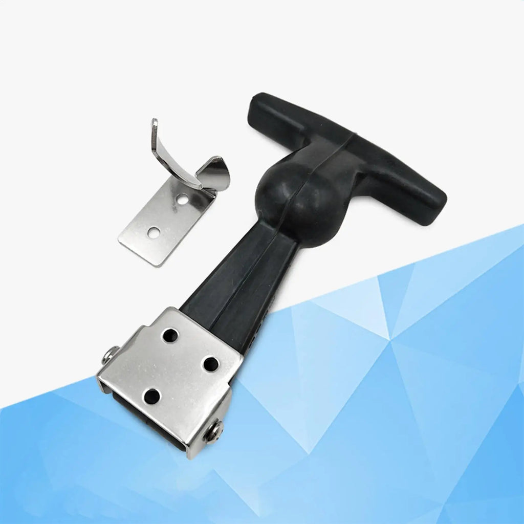 Rubber Hood Catch with Bracket 2pcs – Stainless Steel T-Handle Hood Catch Latch Nixie