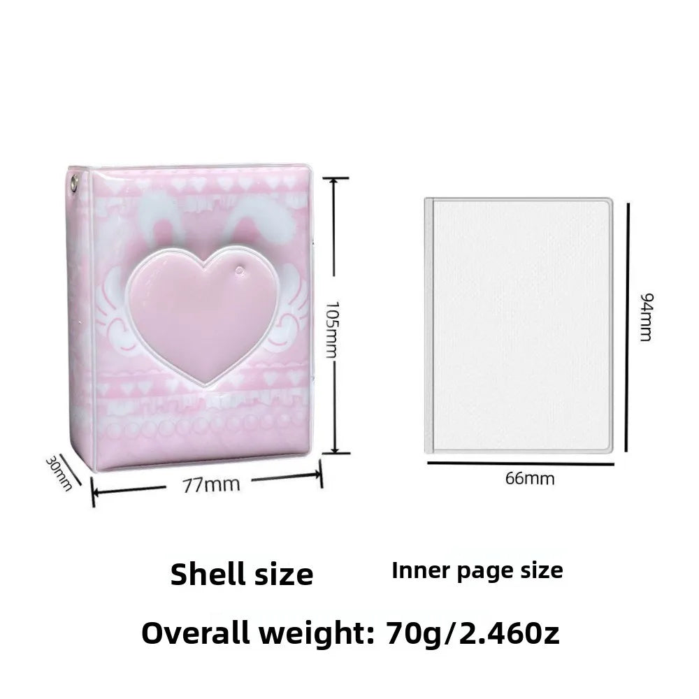 Pink Bow Mini Photocard Binder 3 Inch | 16-Page Card Album