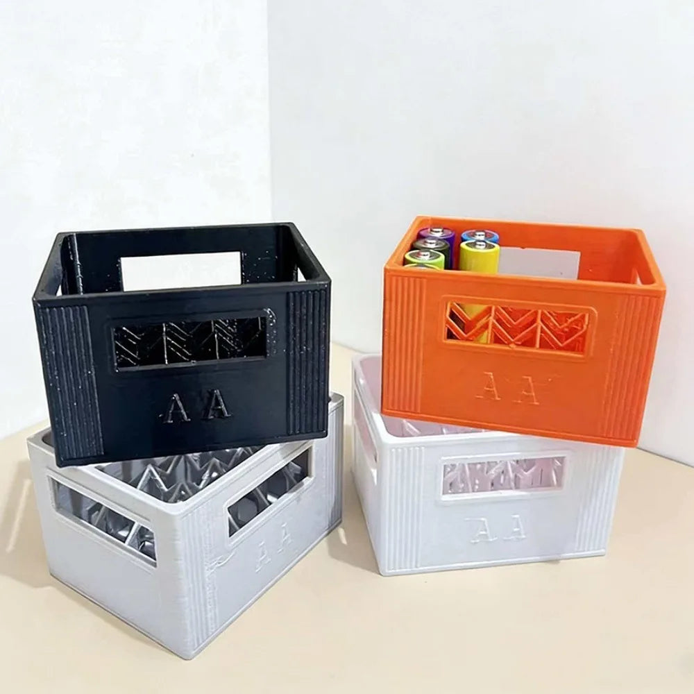 AAA Battery Organizer Box – Vintage Beer Crate, Holds 30 Battery Storage Box Nixie
