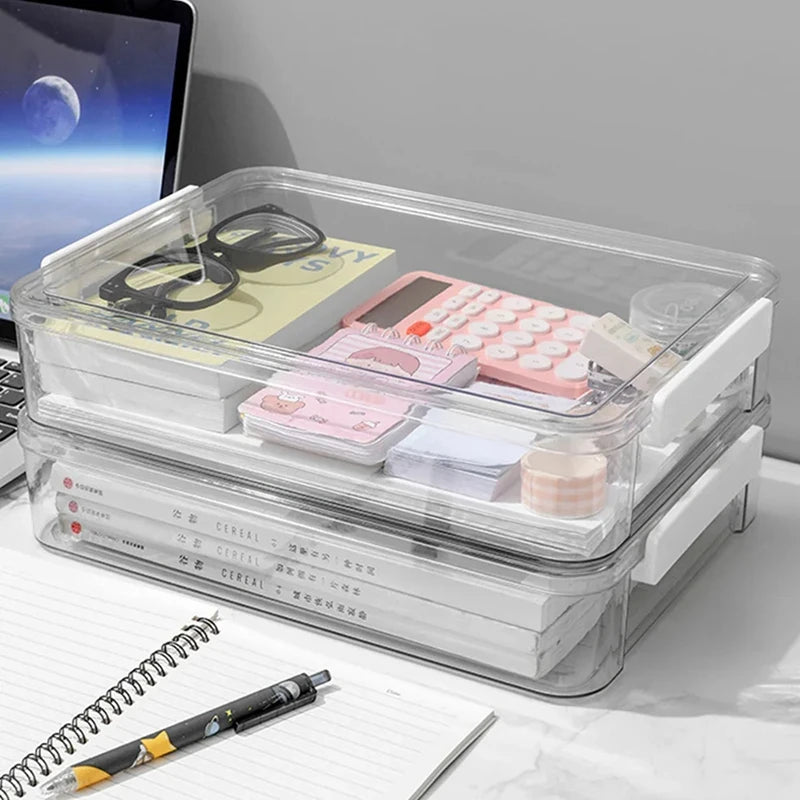 Acrylic Desktop A4 Document Paper Storage Organizer Box