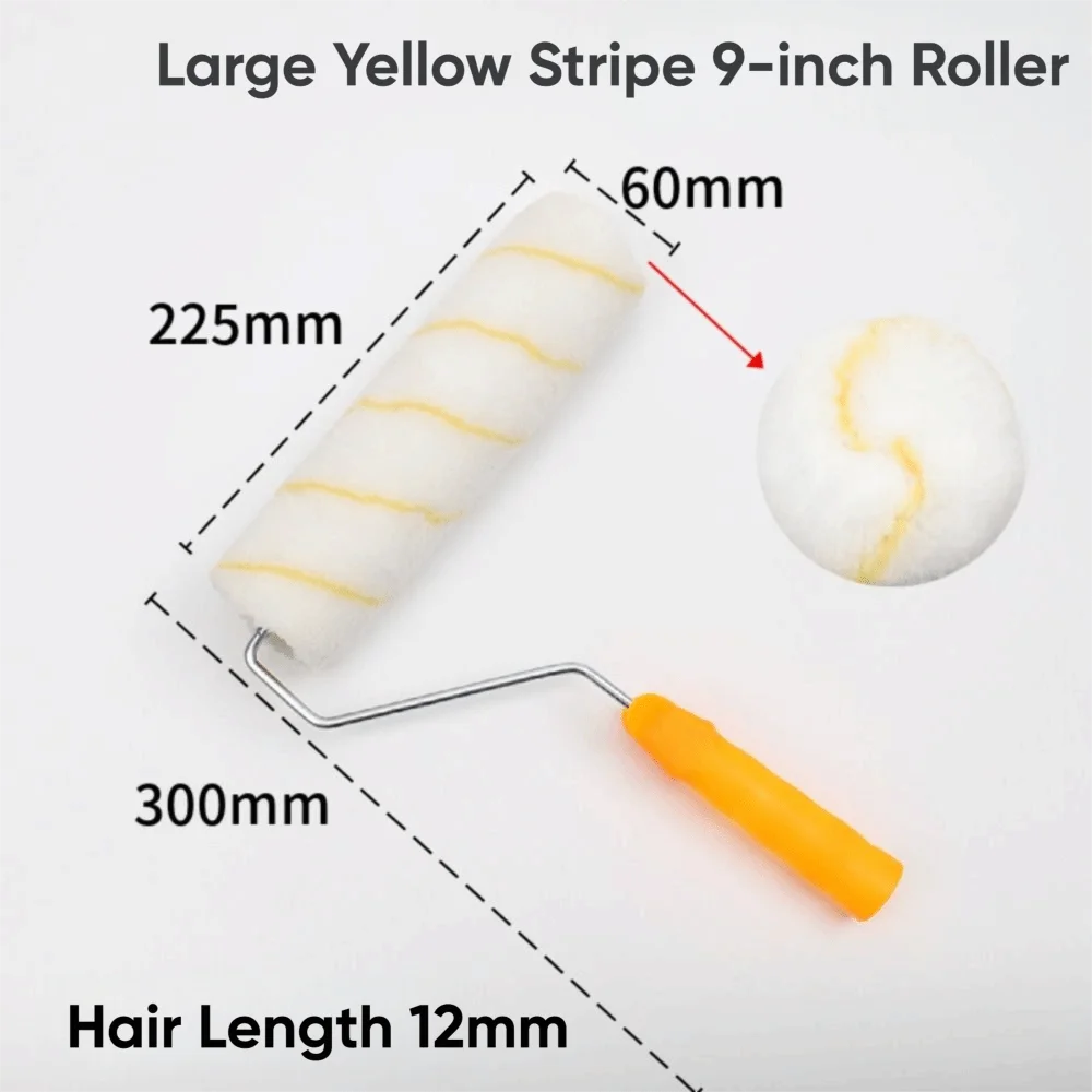 11-Piece Paint Roller Kit 4–12" 360° Rotation Replaceable Heads Paint Roller Kit Nixie 9inch