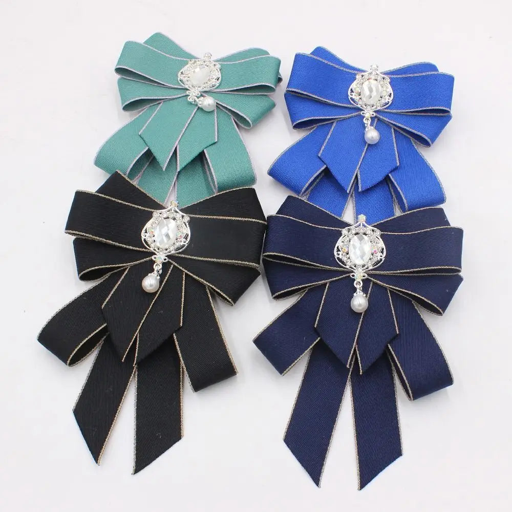 Luxury Rhinestone Bow Tie Brooch – Crystal Ribbon Pin Accessory Bow Tie Brooch Nixie