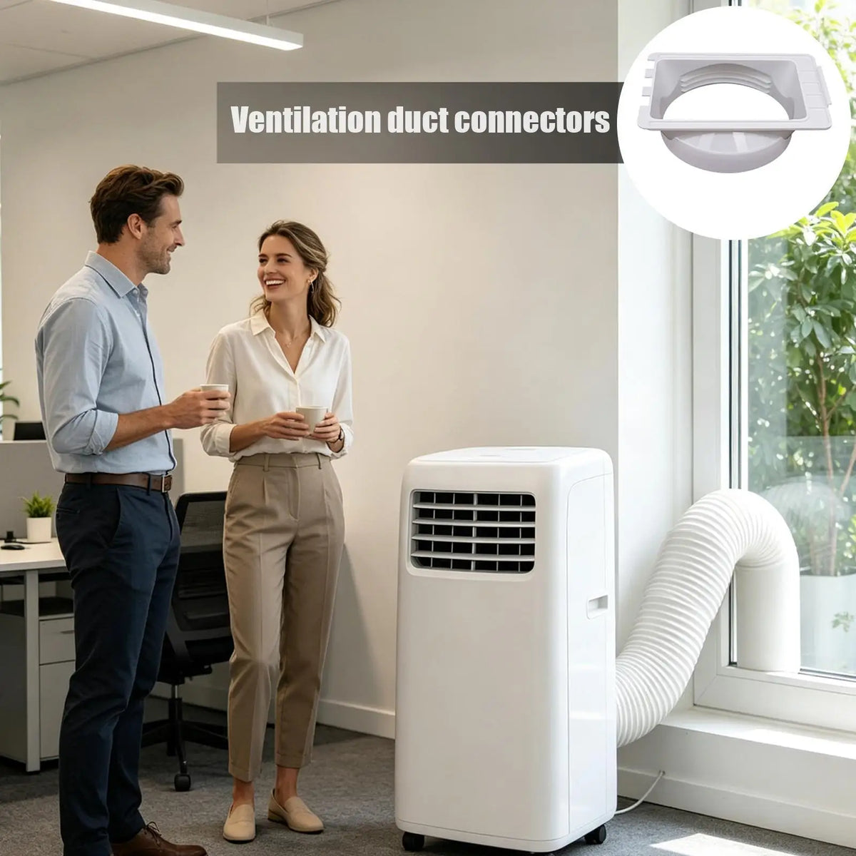 ABS Exhaust Pipe Connector for Portable Air Conditioners