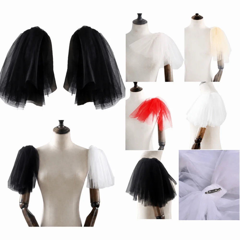 Elegant Tulle Bridal Sleeves – Detachable Wedding Shawl Bridal Sleeve Wrap Nixie