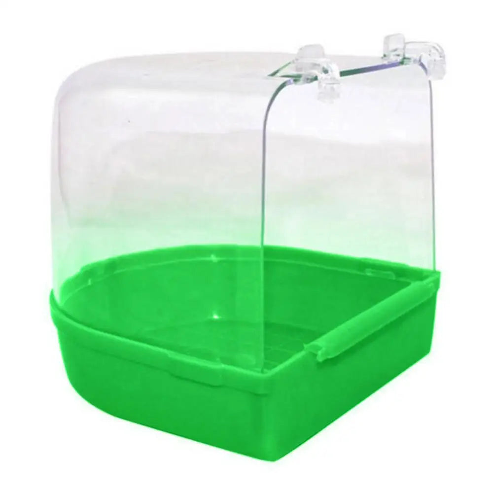 Transparent Hanging Bird Bath Tub for Parrots & Small Birds