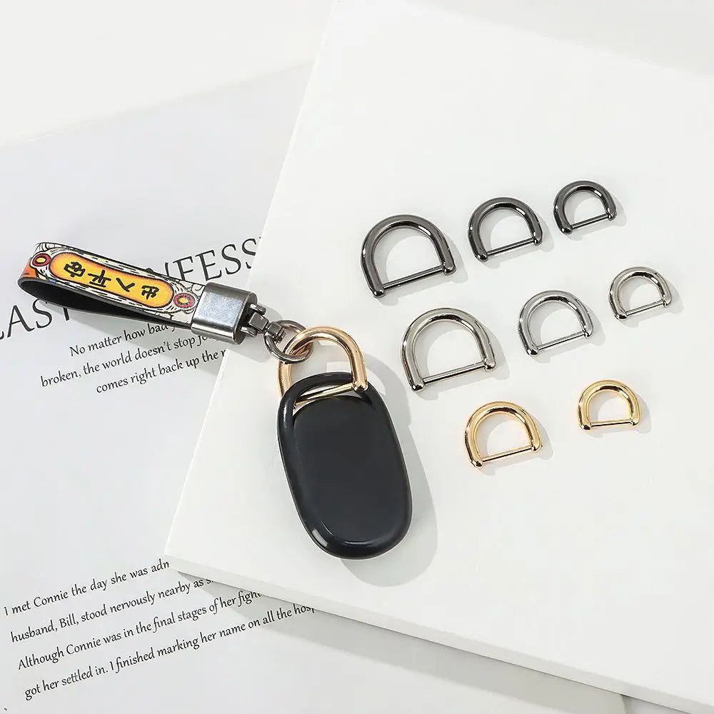 Metal Screw D-Ring Buckle for Bag Straps & Leather Crafts