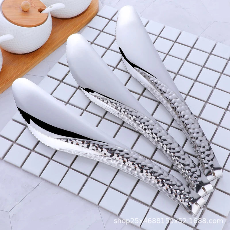 304 Stainless Steel Food Tongs – Anti-Scald Snake Clip Kitchen Food Tongs Nixie