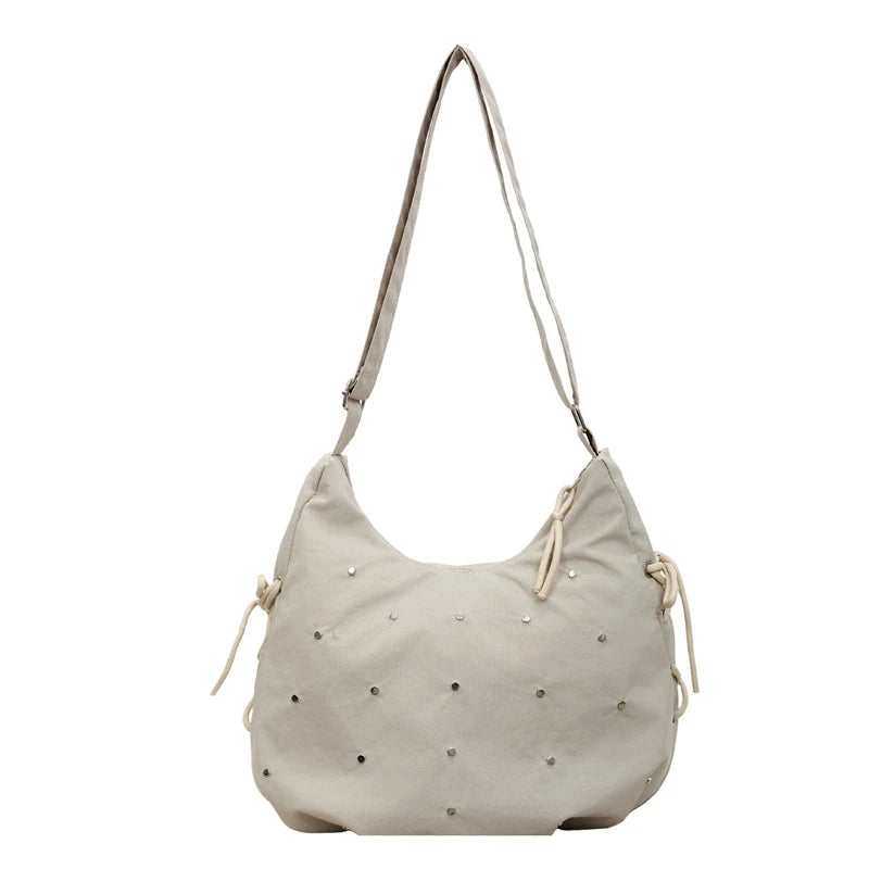 Women's Rivet Dumpling Crossbody Bag – Large Capacity Shoulder Bag Crossbody Shoulder Bag Nixie
