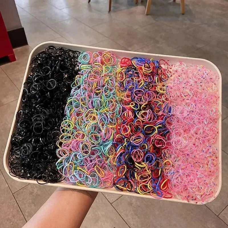 1500 Pcs Colorful Rubber Hair Ties for Girls & Kids Ponytail Kids Hair Ties Nixie