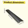 Cable Ramp Floor Cord Protector – Anti-Slip Speed Bump Cable Protector Ramp Nixie Black