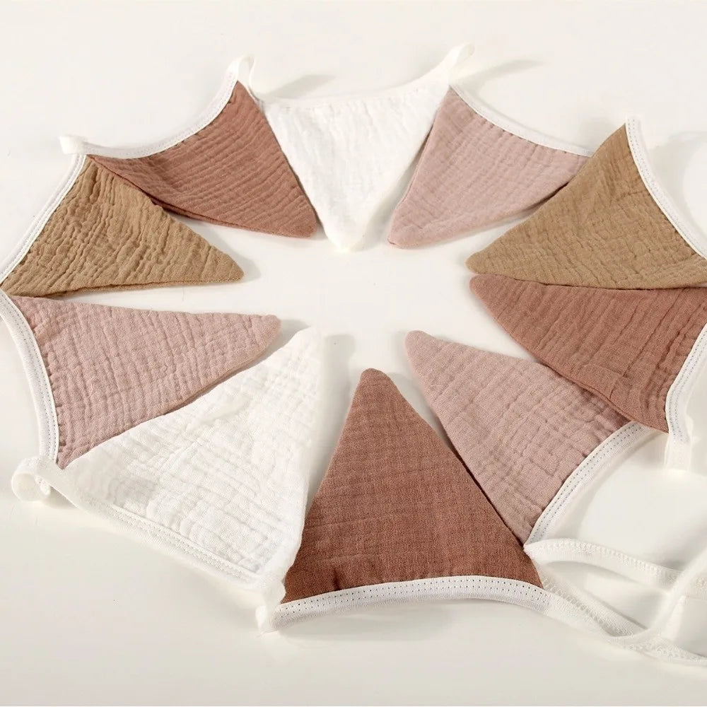 Boho Cotton Bunting Banner – Triangle Party Flag Decoration