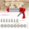Stainless Steel Churro Maker Machine with 3 Nozzles & Piping Bag Churro Maker Kit Nixie Style 1