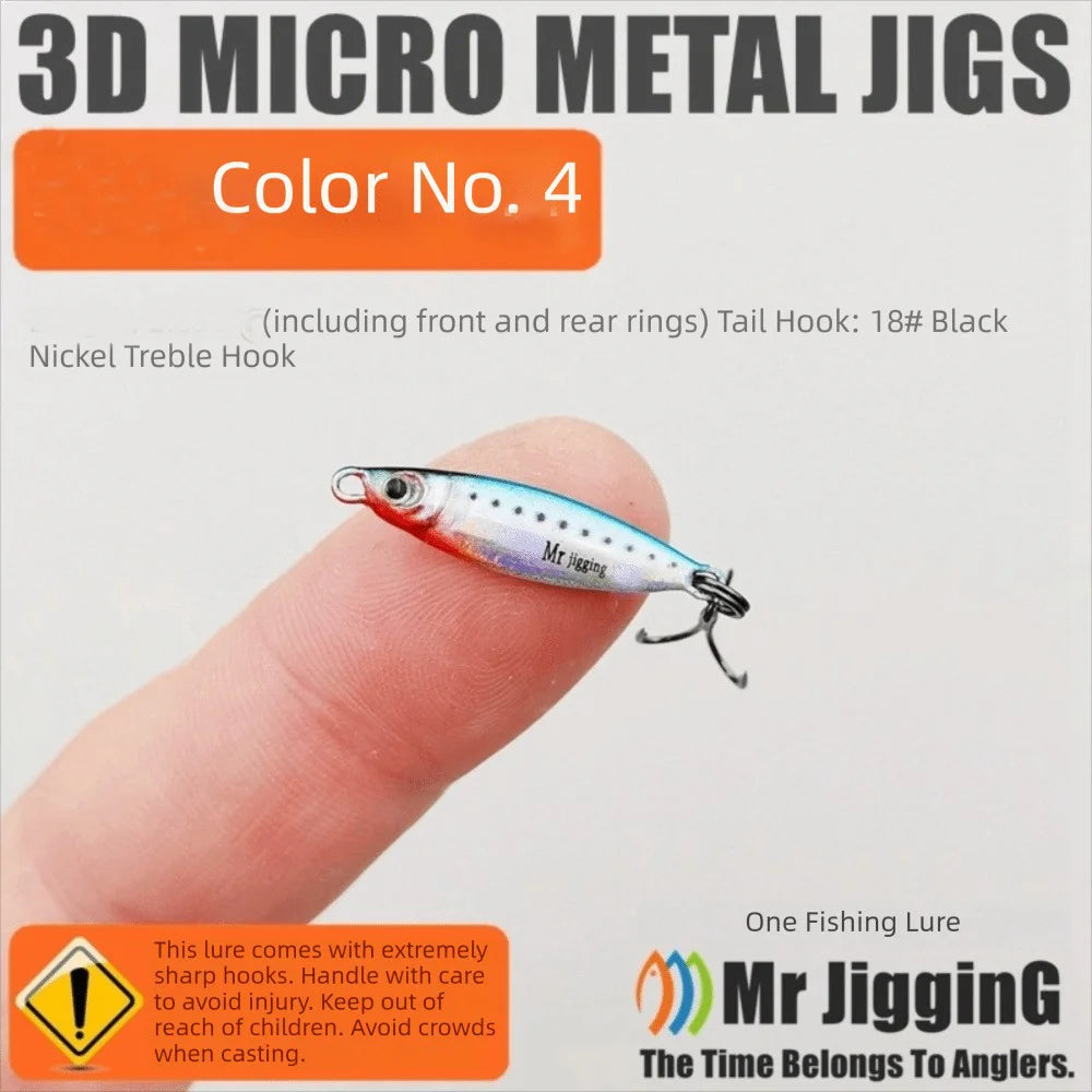 Micro Metal Jig Spoon Lure 1.5g 3g 5g – 3D Cast Fishing Bait