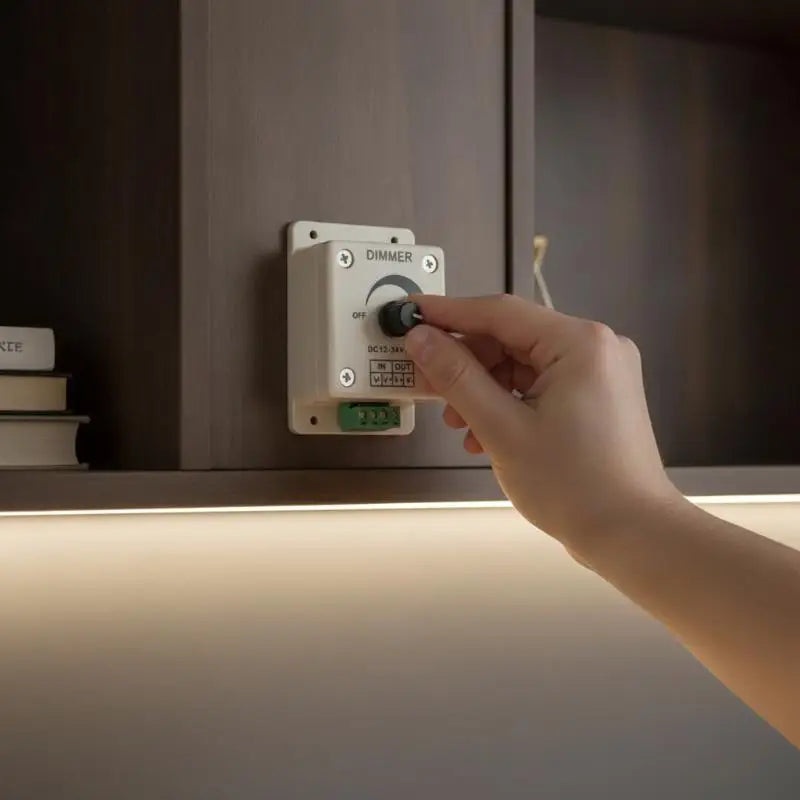 8A LED Rotary Dimmer Switch 12V 24V Knob Controller for LED Strips