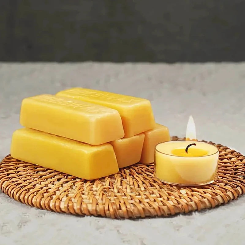 Pure Beeswax Blocks 4/8 Pcs – Natural Candle & DIY Craft Wax Beeswax Craft Blocks Nixie