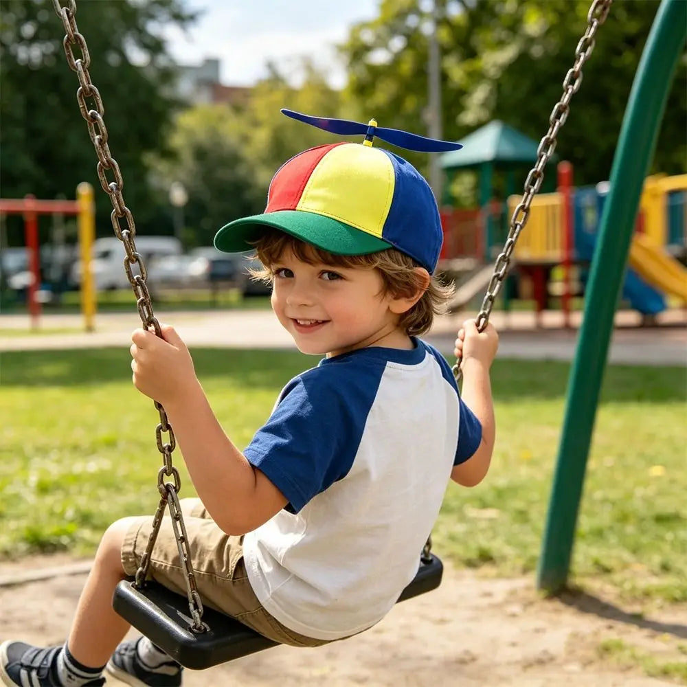 Rainbow Propeller Baseball Cap – Unisex Fun Sun Hat