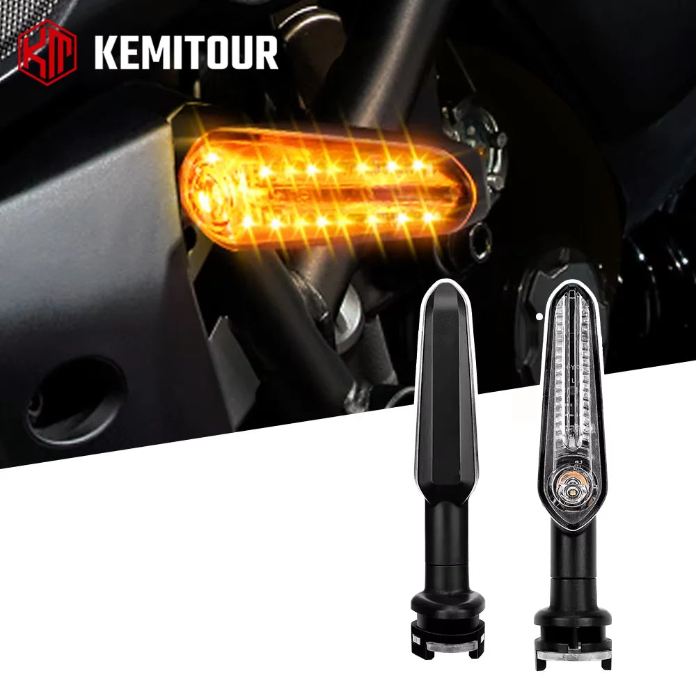 KEMITOUR Yamaha LED Turn Signal Lights – Waterproof Amber Pair Motorcycle Turn Signal Nixie