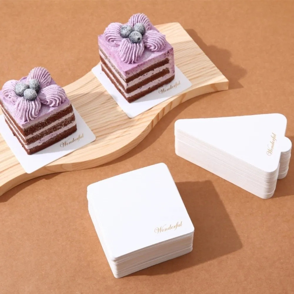 50/100pcs Disposable Cake Boards Gold White Paper Food Mats Cake Boards Nixie