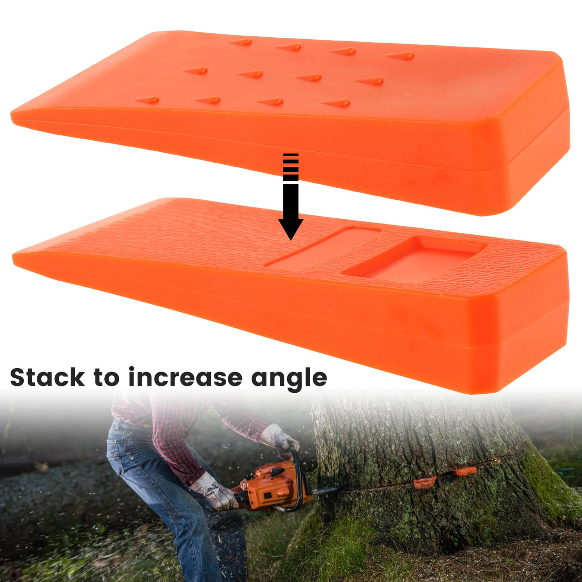 3-Pack Plastic Felling Wedges – Chainsaw Tree Cutting Safety