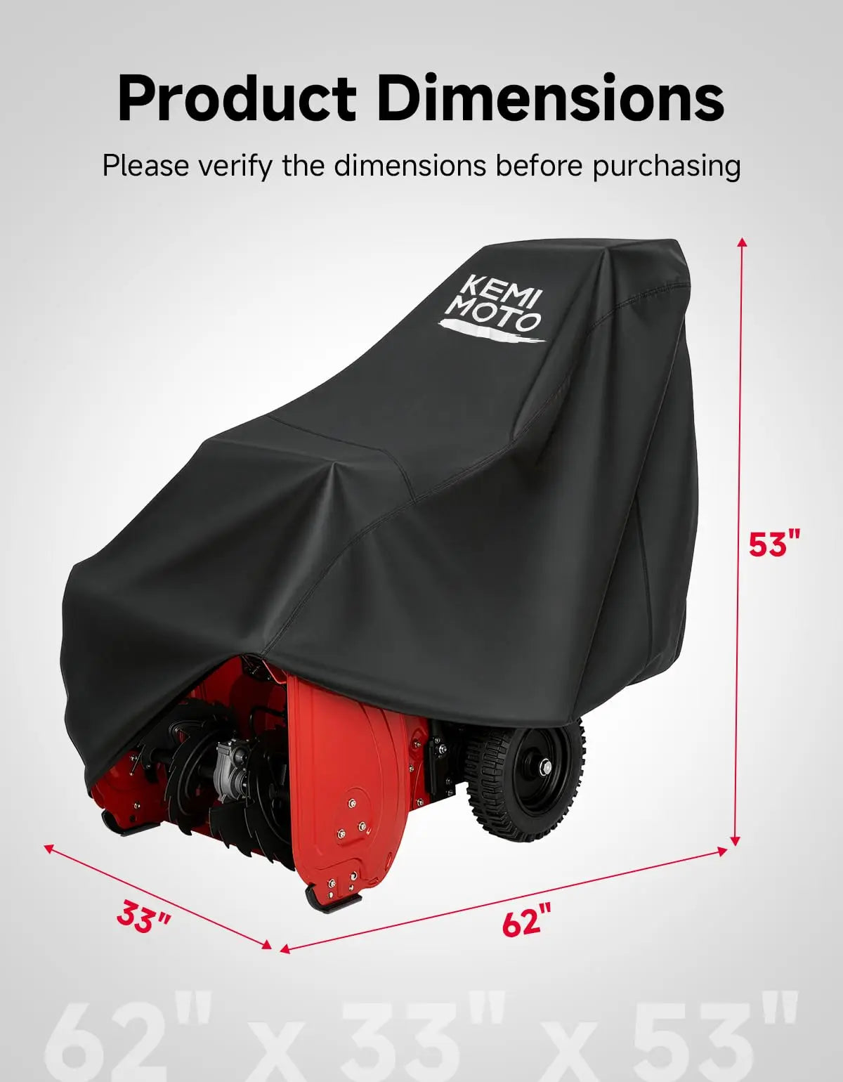 210D Snow Blower Cover Windproof Buckle – 1 & 2 Stage Fit Snow Blower Cover Nixie