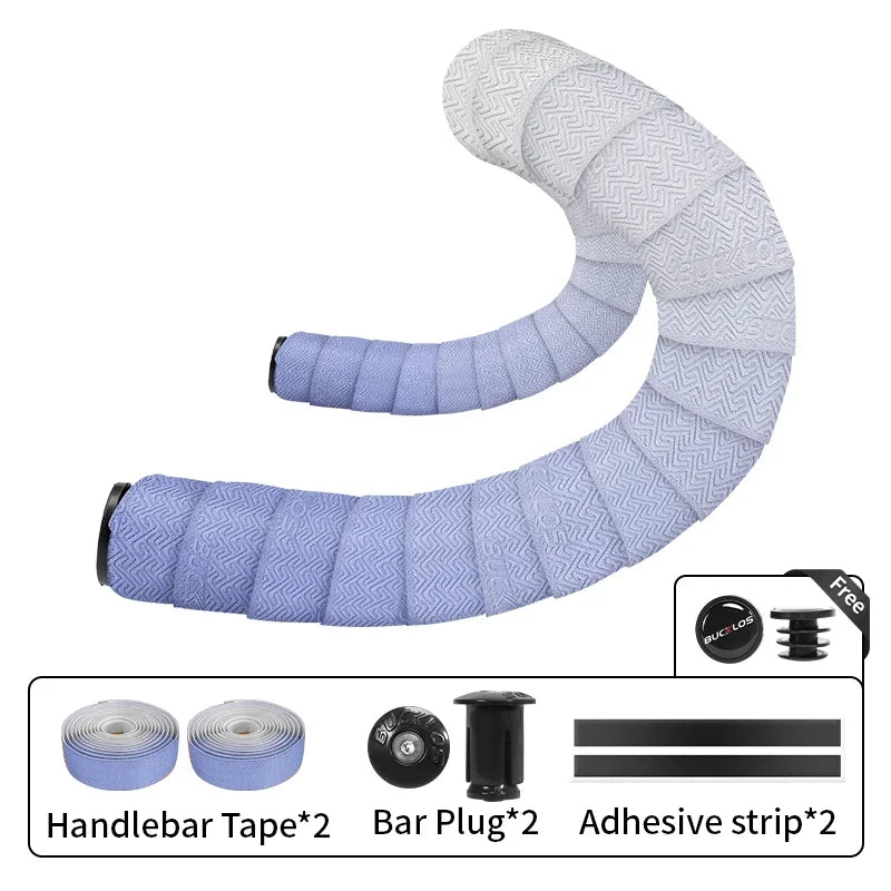 BUCKLOS Bike Handlebar Tape – Non-Slip Road & Gravel Bar Wrap Bicycle Handlebar Tape Nixie PURPLE