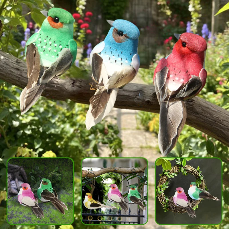 Realistic Feathered Bird Figurine for Garden & Craft Décor Bird Figurine Décor Nixie