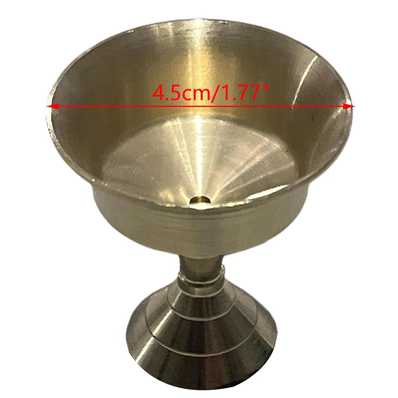 Brass Butter Lamp Candle Holder – Golden Retro Candlestick Candle Holder Nixie S