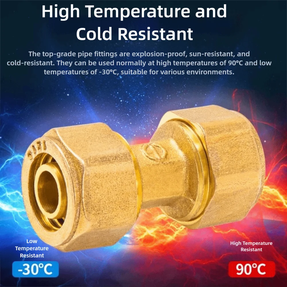 Brass Pipe Fitting Male/Female Thread Solar Water Heater 2/3 Way Brass Pipe Fitting Nixie