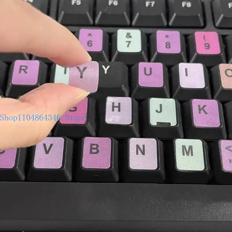 2PCS Macaron Color English Keyboard Stickers – Laptop & Desktop Keyboard Stickers Nixie