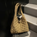 Nixie Quilted Tote Bag – Korean Style Large Shoulder Bag Quilted Tote Bag Nixie Green