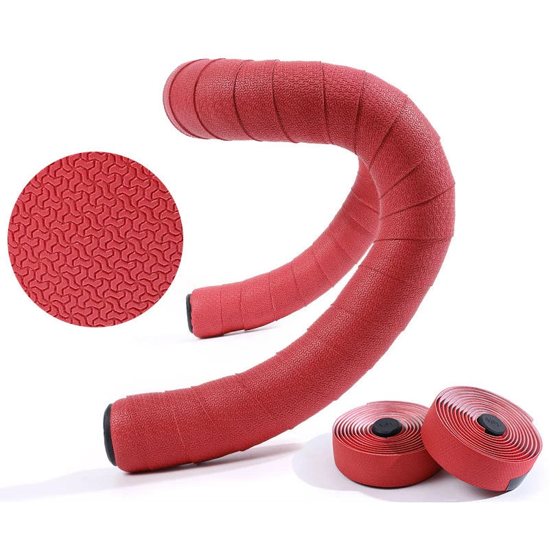BUCKLOS Bike Bar Tape – Non-Slip Road & Gravel Handlebar Wrap Bike Handlebar Tape Nixie RED