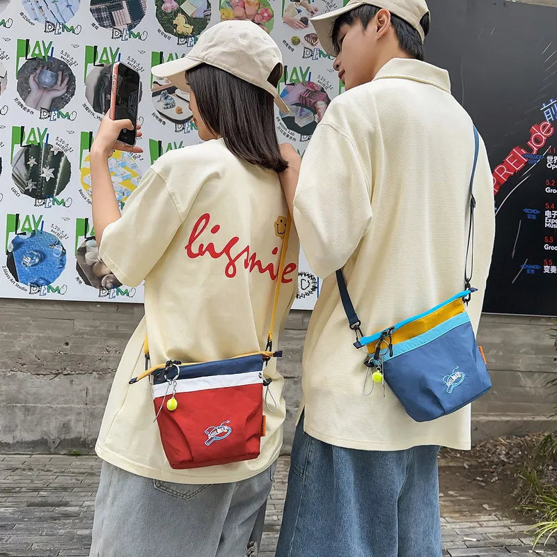 Two-Tone Nylon Crossbody Bag – Unisex Travel Shoulder Bag Crossbody Shoulder Bag Nixie