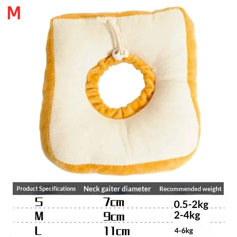 Cute Toast & Avocado Pet Recovery Cone Collar for Cats & Dogs Pet Recovery Collar Nixie A5