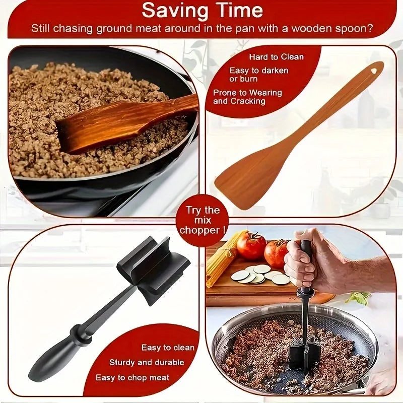 Heat-Resistant Meat Chopper Masher – Ground Beef Grinder Tool