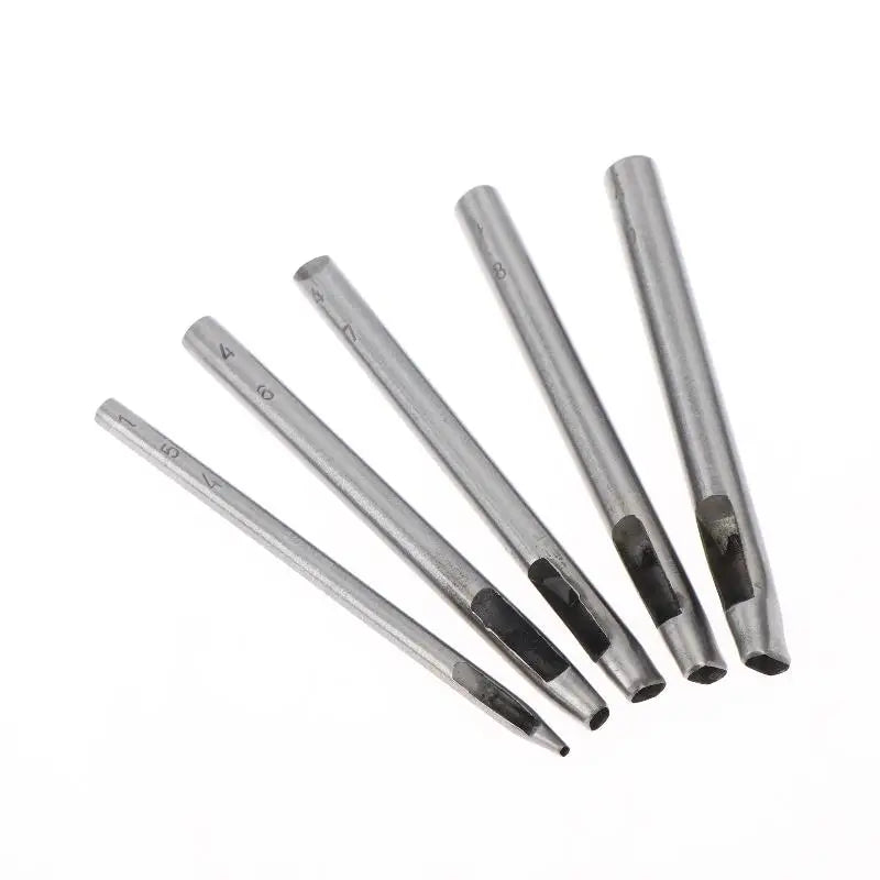 Oval Leather Hole Punch Set – 3 or 5 Pcs Steel DIY Craft Tool Leather Hole Punch Nixie