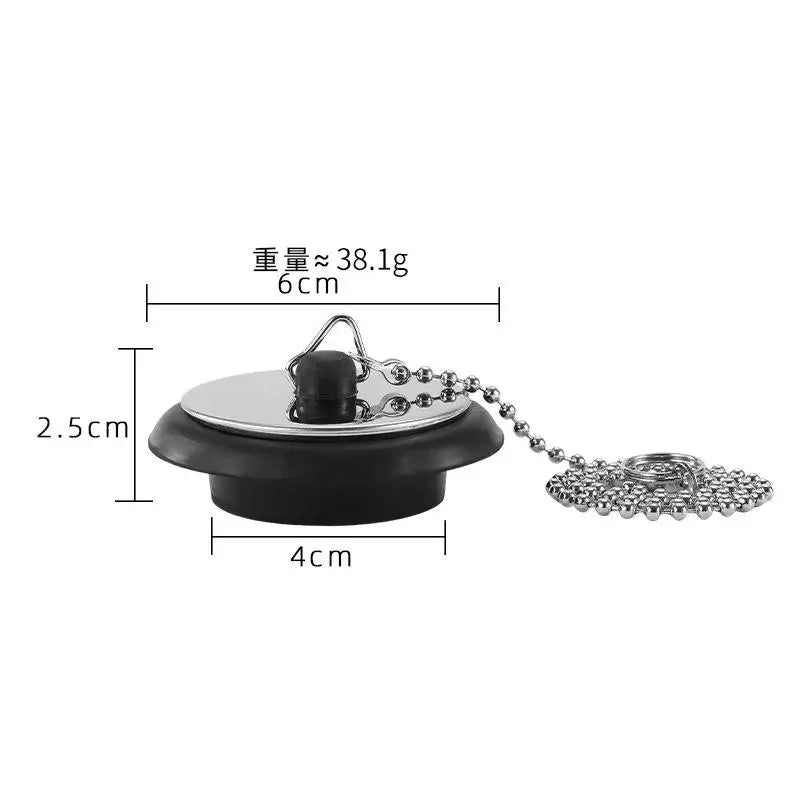 Stainless Steel Sink Stopper with Chain – Leak-Proof Drain Sink Drain Stopper Nixie C