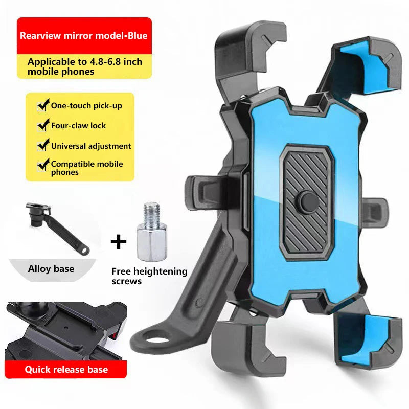 360° Rotatable Bike & Motorcycle Phone Holder Mount Bike Phone Mount Nixie Blue