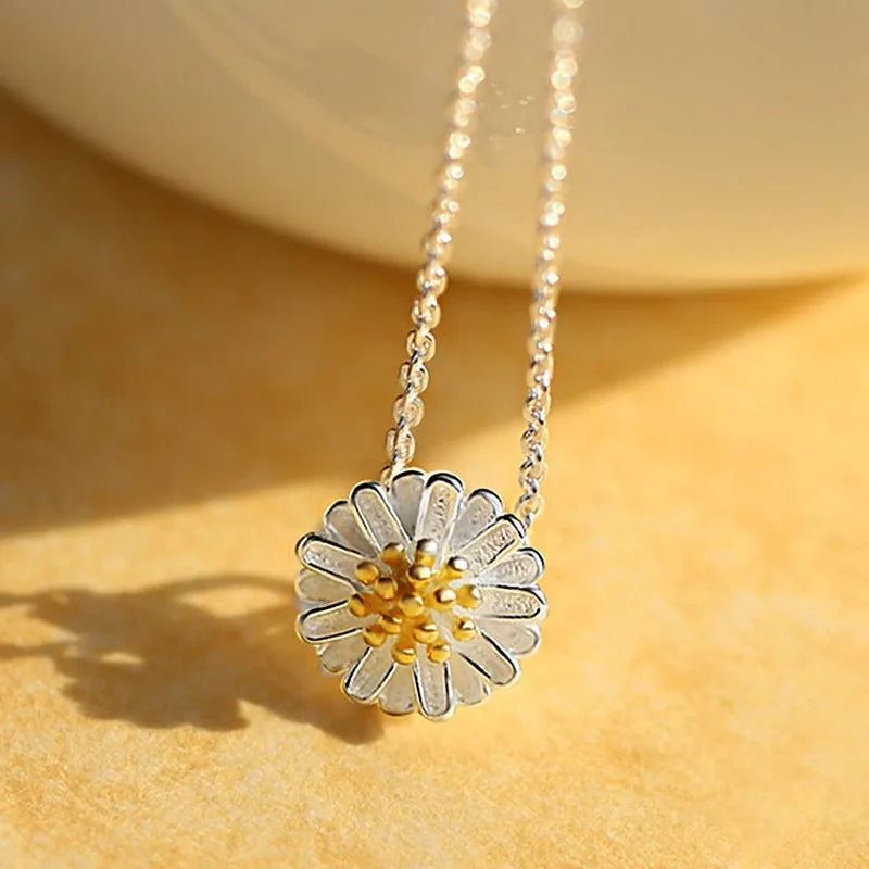 Sunflower Pendant Necklace Silver Choker for Women | Nixie Pendant Necklace Nixie MULTI