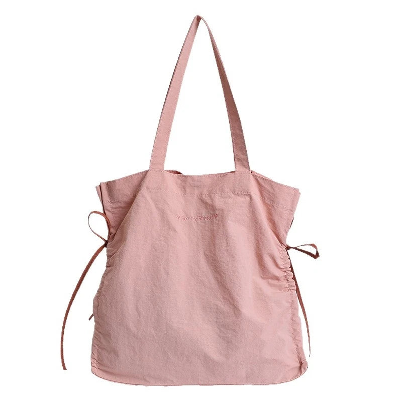 Women's Korean Style Drawstring Tote Bag – Large Shoulder Bag Shoulder Tote Bag Nixie
