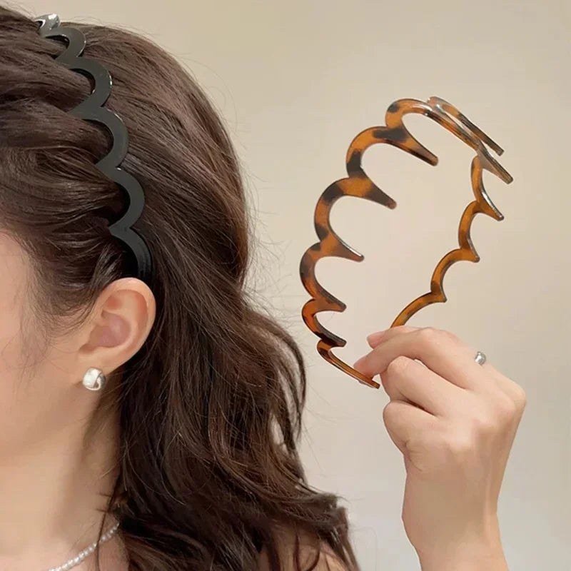 Wave Headbands for Women – Non-Slip Toothed Hair Bands