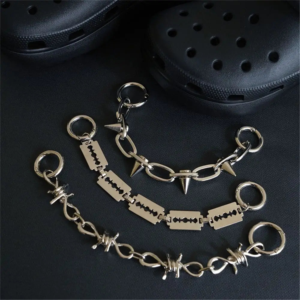 Hip Hop Punk Chain Shoe Charms for Crocs & Clog Shoes