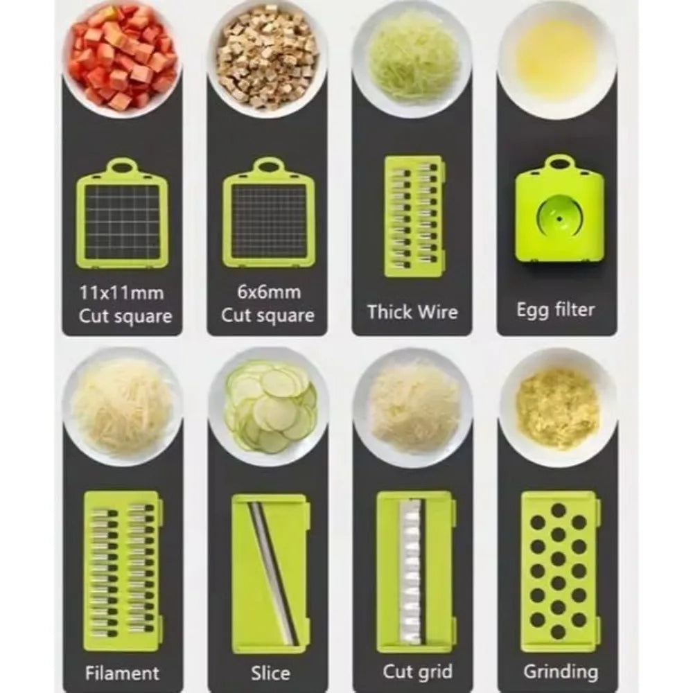 16-in-1 Vegetable Chopper Slicer Dicer Grater – Stainless Steel Vegetable Chopper Slicer Nixie